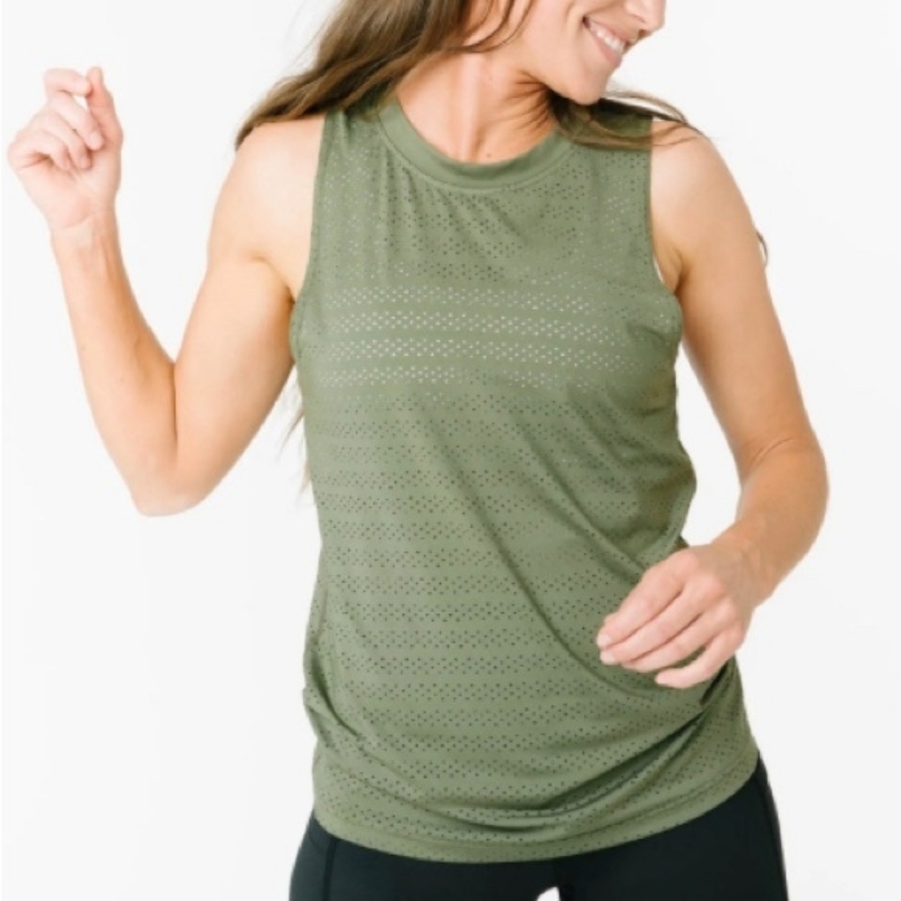 Zyia Chill Tank Olive Green
